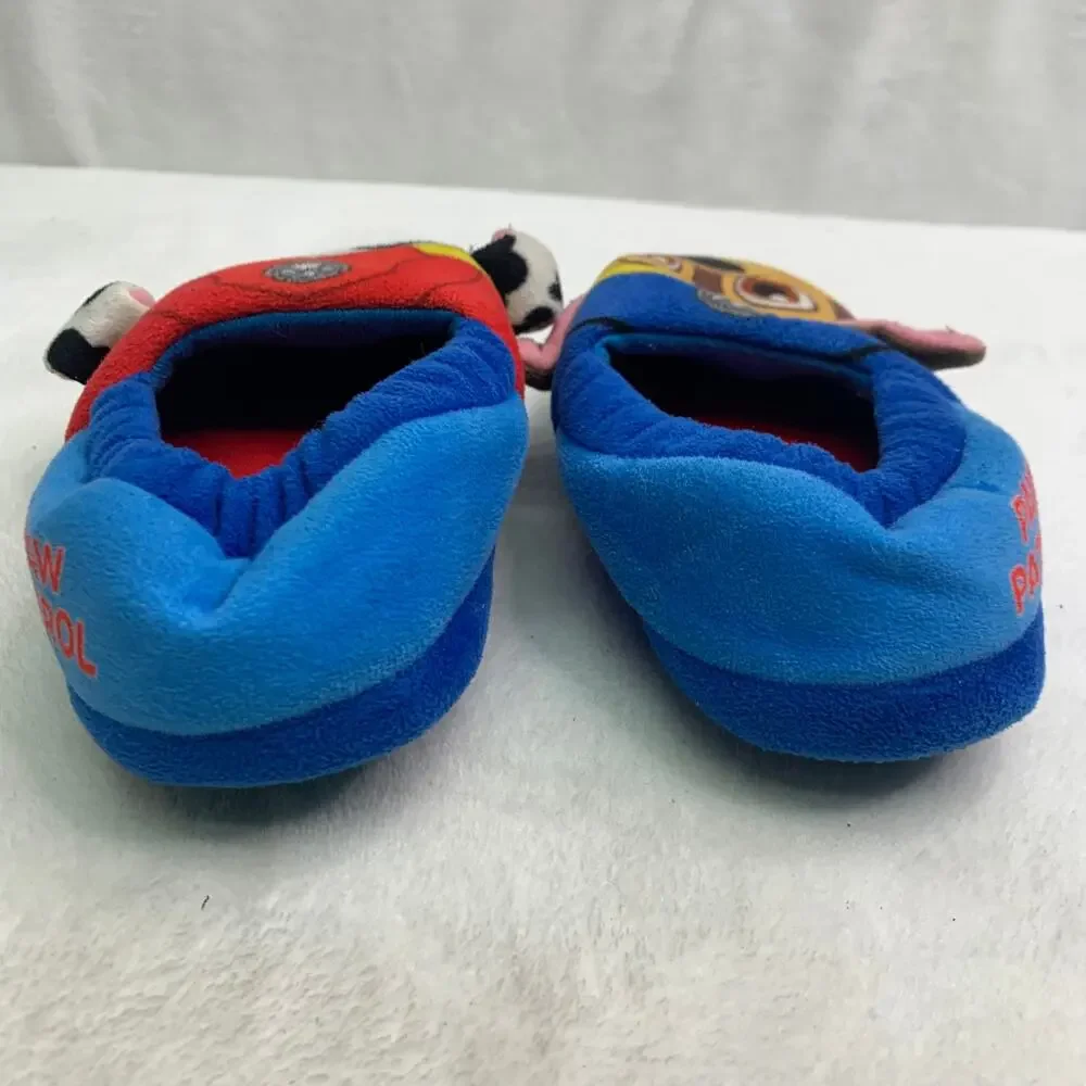 Paw Patrol Toddler Sz 9/10 Chase Marshall Puffy Snuggle Slippers House Shoes